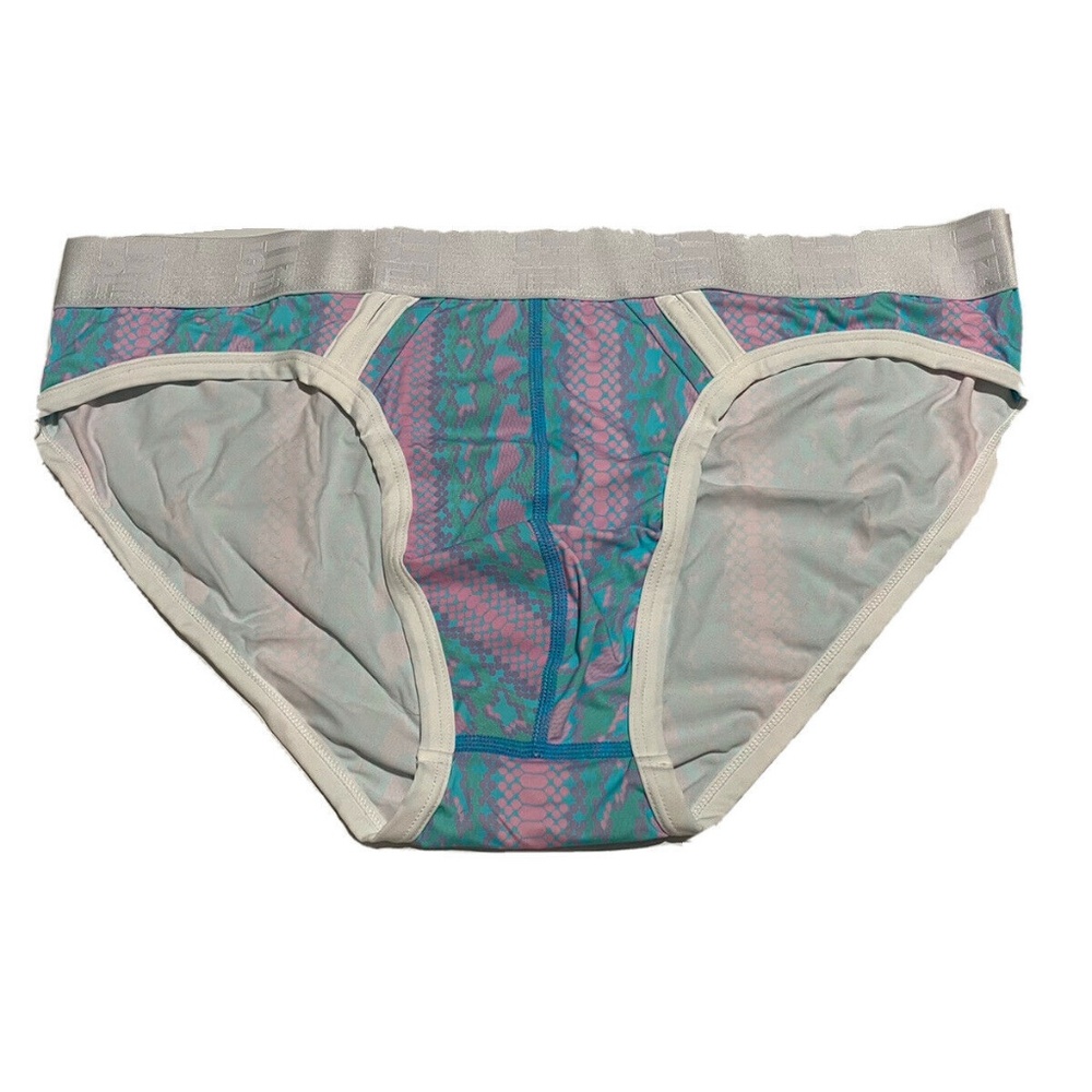 5EQUALS10 (5=TEN) NEON SNAKE MEN'S BRIEF XL